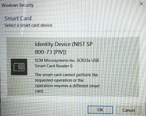 Requires different Smart card